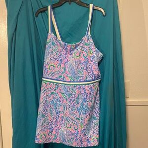 Lilly Pulitzer Luxletic Turquoise Top